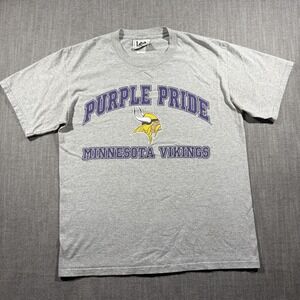 Vintage Minnesota Vikings Shirt Mens M Gray NFL Football Lee Sport 90s